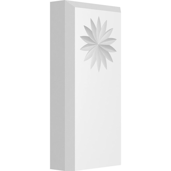 Ekena Millwork Standard Foster Flower Plinth Block With Beveled Edge, 3"W x 6"H x 1"P PBP030X060X100FOS10 - main